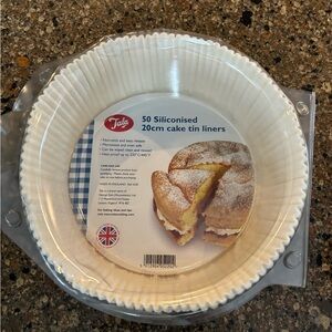 NEW Tala Siliconised Cake Liners 50 Pack 20 cm Ready Set Bake!